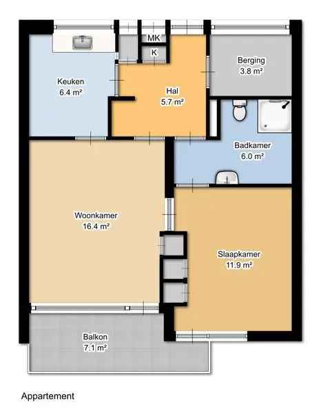 2-Kamerappartement Borculo voor Ouderen - Berkelzicht