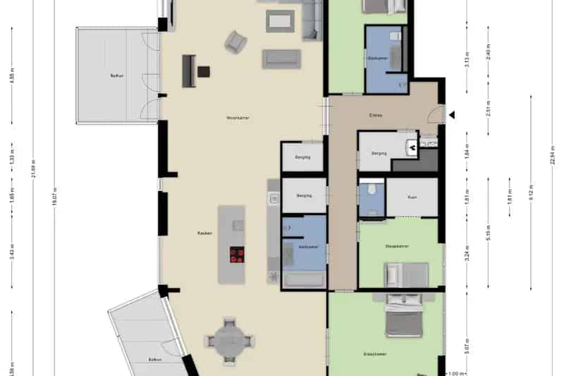Luxe Appartement IJmeer 253m2 2 Terrassen