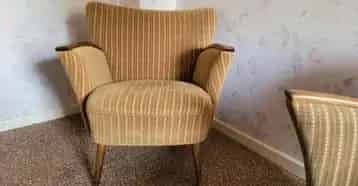 4x Jaren 60 Fauteuil Vintage Set met Tafel