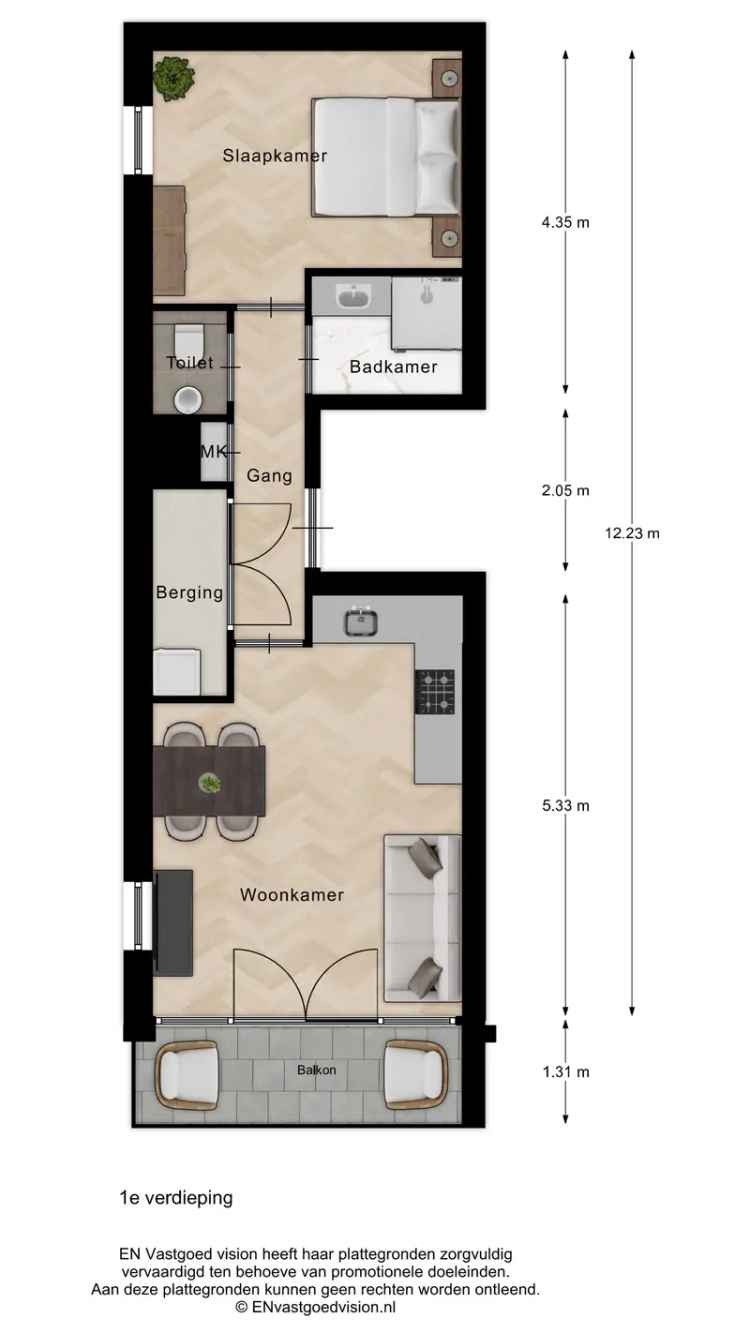 Tweekamerappartement Zaandam - Balkon Zuid - Energielabel A++