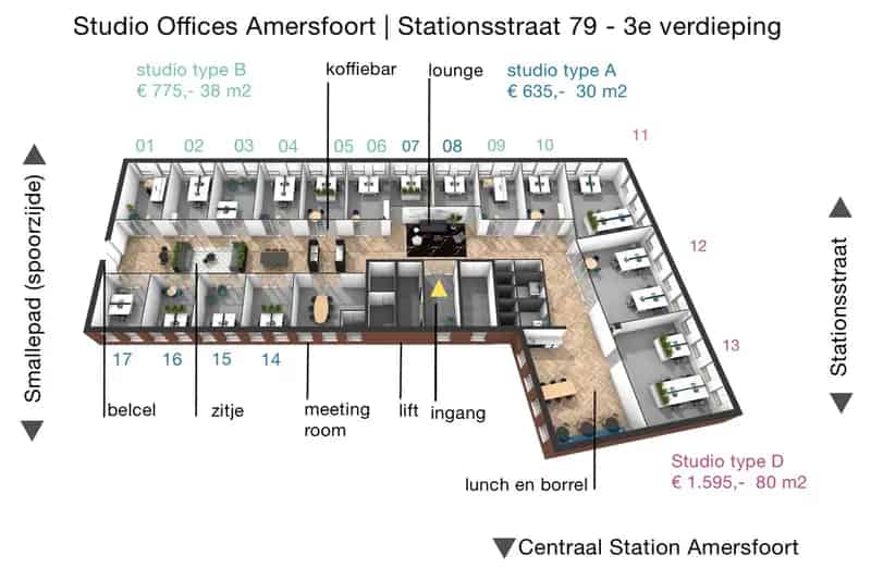 Studiokantoren Amersfoort Centraal Station
