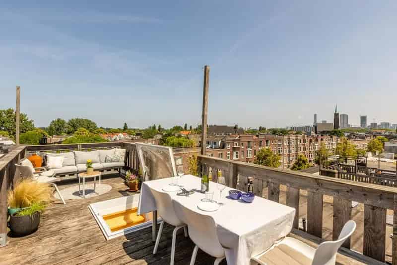 Dubbel bovenhuis Rotterdam Het Nieuwe Westen 4 slaapkamers dakterras
