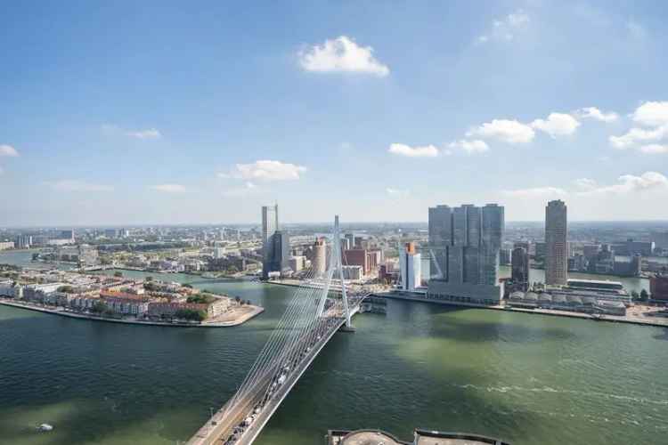Luxe Appartement Zalmhaven Rotterdam Uitzicht Balkon