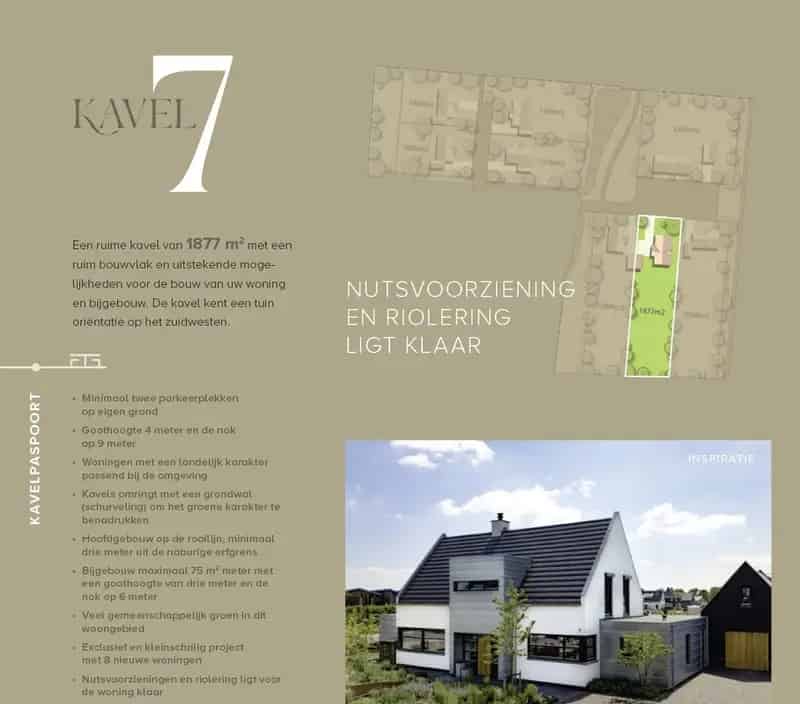 Kavel 7 1877m2 Ruime Bouwvlak Nieuwbouwwoning Zuidwesten Tuin
