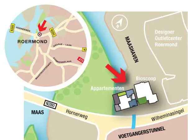 Luxe appartement Stadstoren Roermond 50 94m2