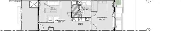Appartement Lelystad Centrum 64m² 2 Kamers 1 Slaapkamer
