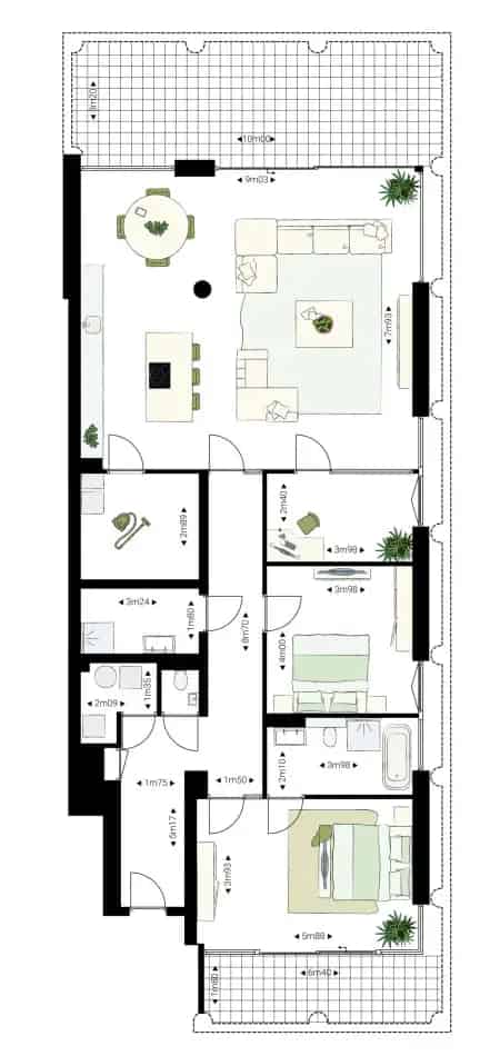 Nieuwbouw Appartement Velp 3 slaapkamers 2 badkamers