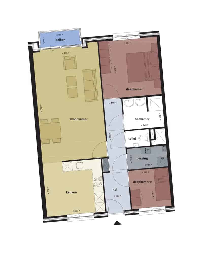 Appartement in Woerden met 2 kamers