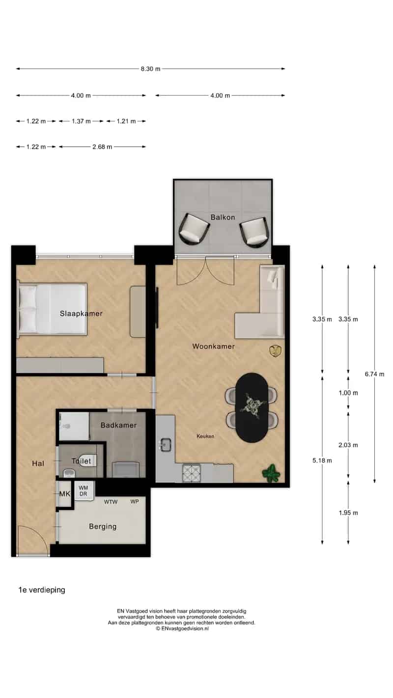 Tweekamerappartement Koog aan de Zaan - Balkon aan de Zaan