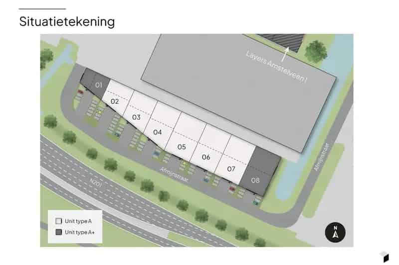 Bedrijfshal te koop Amstelveen:  8 XL units  Nieuwbouw