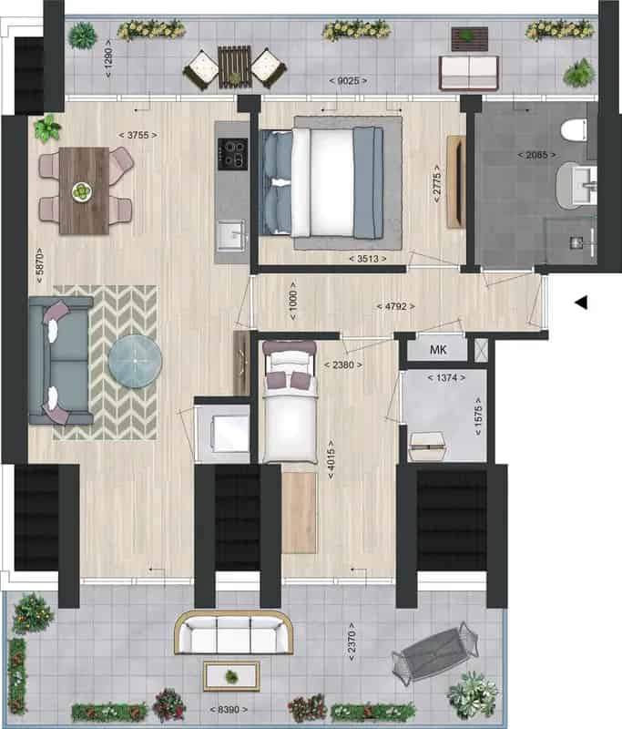 Luxe Appartement Oosterschelde: 3-4 Personen