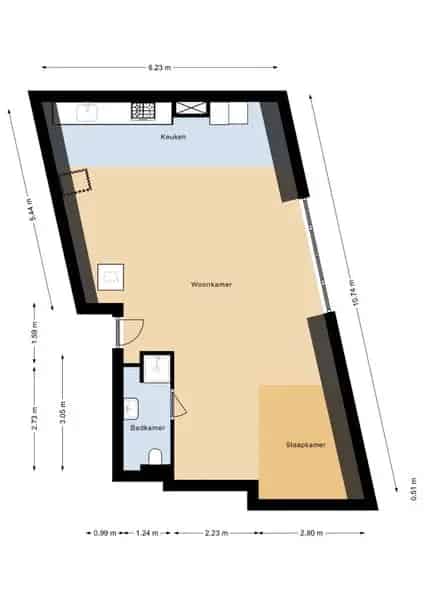 Gereneveerd Studentenappartement Rijksmonument Biltstraat