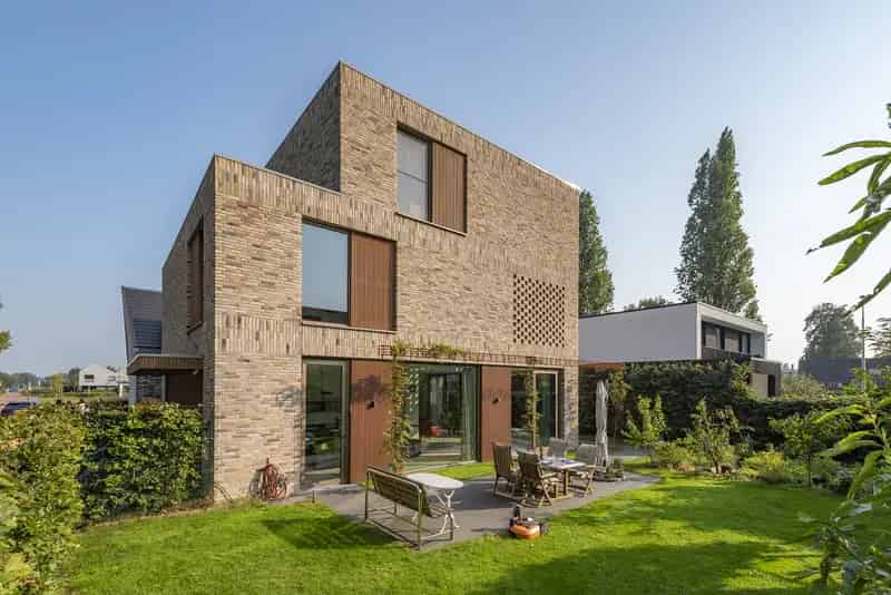 Moderne Villa 2021 Kubistisch Ontwerp Frake Houtwerk