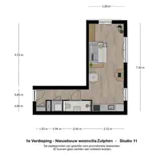 Appartement Zutphen 32m2 Studenten Starters Young Professionals