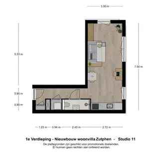 Appartement Zutphen 32m2 Studenten Starters Young Professionals
