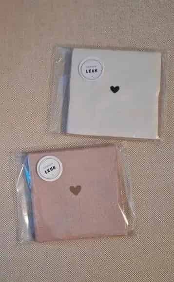 Tegel 10x10 cm met Hartje - Oud Roze Wit Goud Zwart
