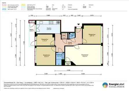 1 Kamer Appartement 69m² Den Haag