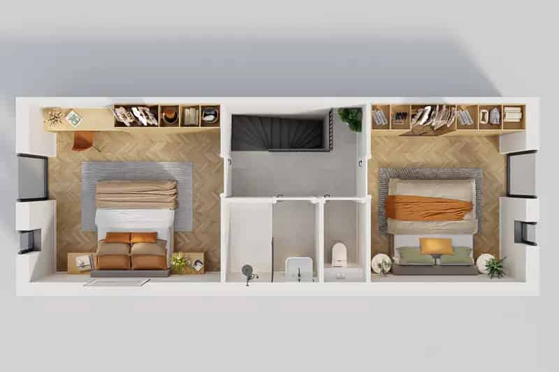 Twee Onder Een Kapwoning Krommenie 91m2 2 slaapkamers