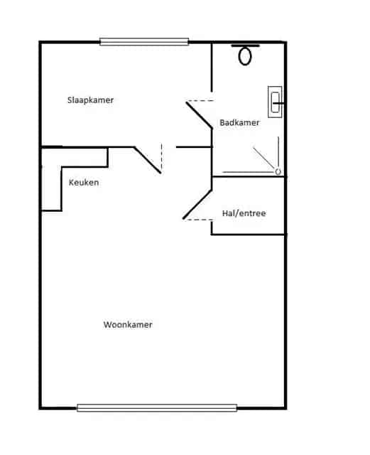 Utrecht Bovenwoning 2 Kamers 40m2 te Huur