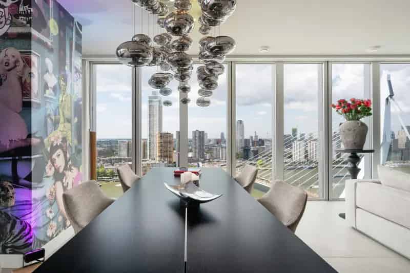Luxe appartement De Rotterdam 145m² 23e verdieping