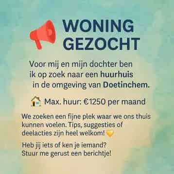 Huurwoning 2 slaapkamers Doetinchem omgeving