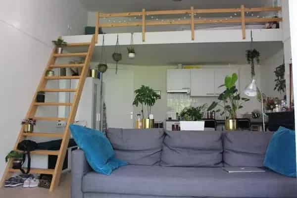 Studio Utrecht Maliestraat 35m2 Slaapentresol Balkon