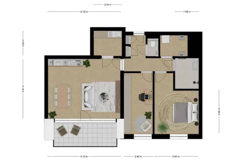 Appartement Den Haag Maestro 2 slaapkamers 83m2 balkon A++