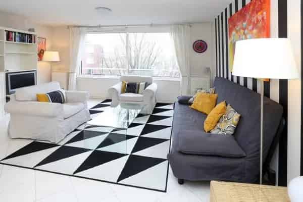 Appartement Scheveningen: 1 slaapkamer nabij strand, parkeren, dakterras