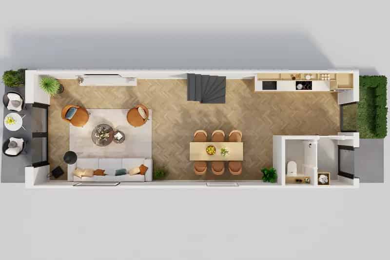 Te Koop: Ruime Twee Onder Een Kapwoning Krommenie