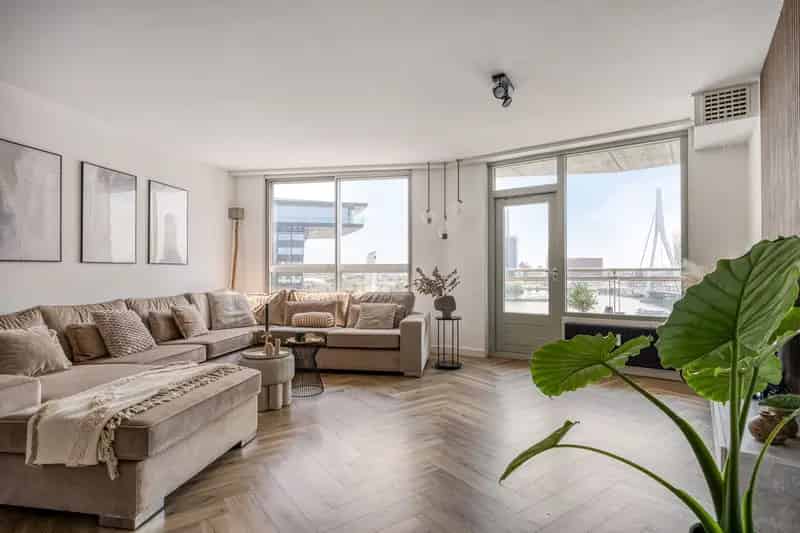 Top appartement Rotterdam 80m2 3 kamers Maas uitzicht