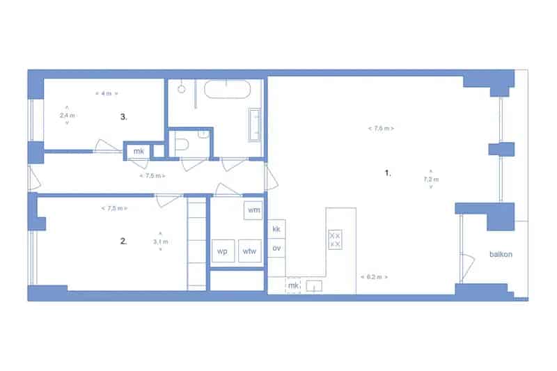 Modern appartement Rotterdam 105m2 Balkon Parkeerplaats A