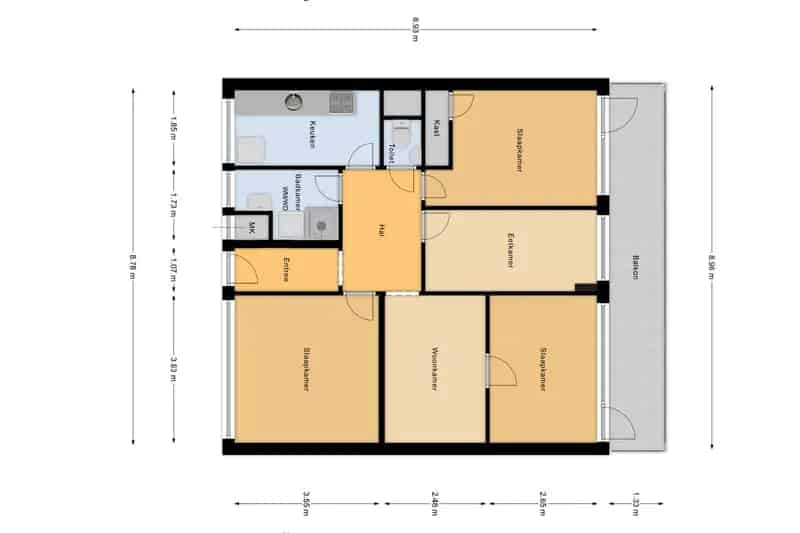 Appartement Amsterdam Slotermeer 76m2 Balkon Sloterplas