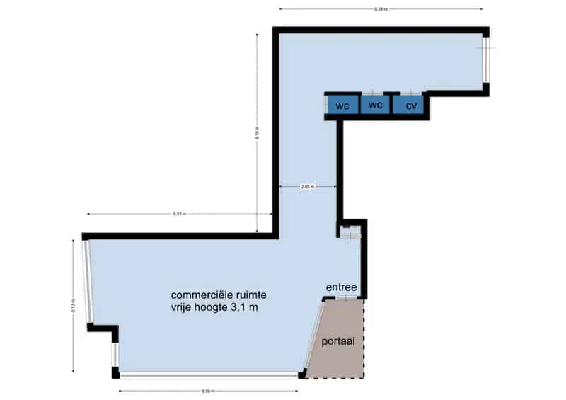 Winkel te Huur Middelburg Segeersstraat 115m2 Garage