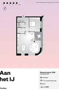 77m² Appartement Amsterdam - Luxe Keuken Loggia Badkamer