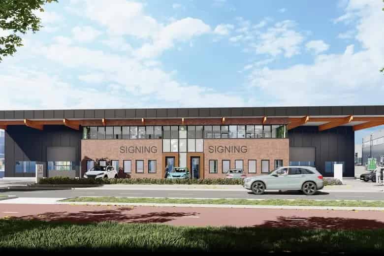 Bedrijfsruimte te huur Ede 654m2 Kantoor 216m2 Nieuwbouw