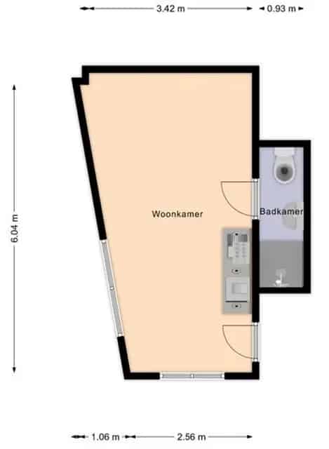 Studio Utrecht Noordwest Hogelanden 23m2 2014