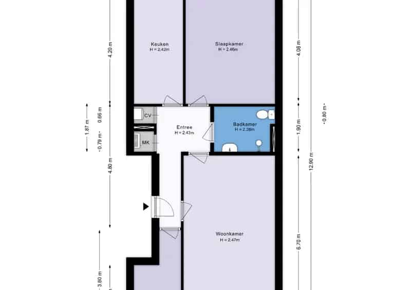 Dapperbuurt Appartement 3 kamers 65m2 Balkon Berging
