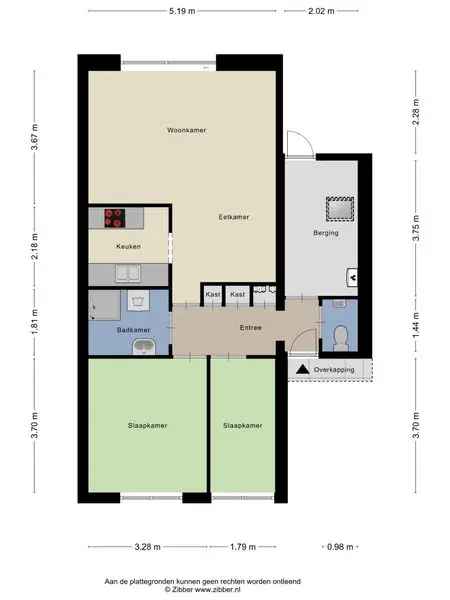 Bungalow aan het kanaal in Aldlân-Oost