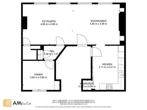 Appartement te huur Breda Centrum 144m

