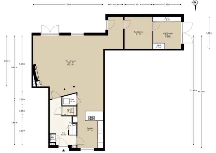 Huis te koop Oud Diemen 161m2 2 slaapkamers Zuidtuin Energielabel B