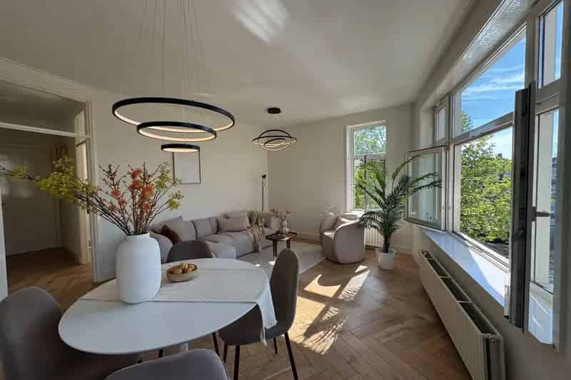 Hoekappartement Amsterdam Baarsjesweg  Uitzicht Kostverlorenvaart