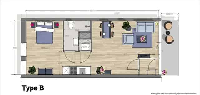 Te Huur: Loft woning Tilburg 52m2 2 kamers