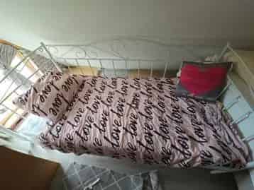 Bedbank Sasha Metaal Wit 995x975x2075 cm