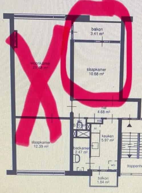 Kamer te Huur Nijmegen Grootstal Balkon Gedeelde faciliteiten