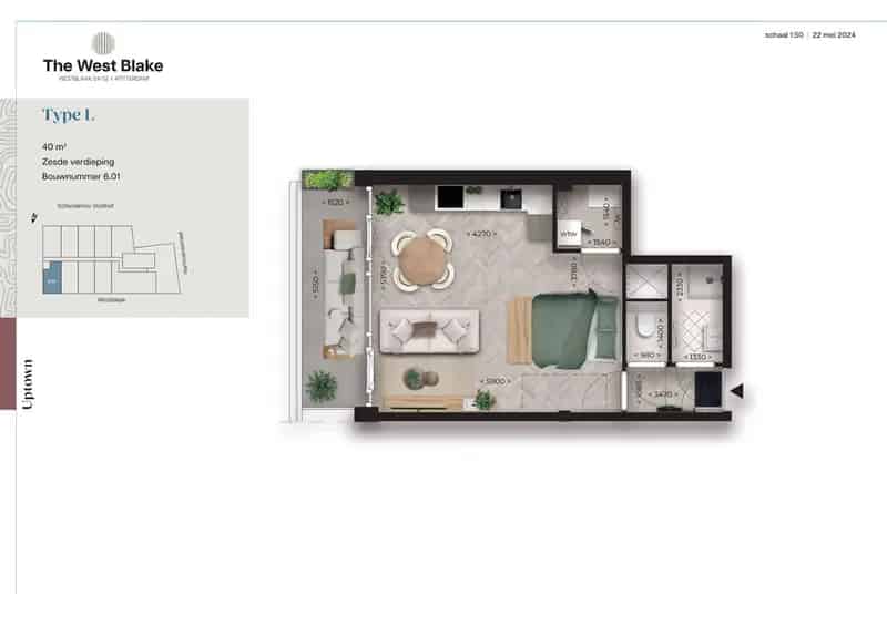 Luxe Loft 40m2 West Blake Rotterdam Centrum Instapklaar
