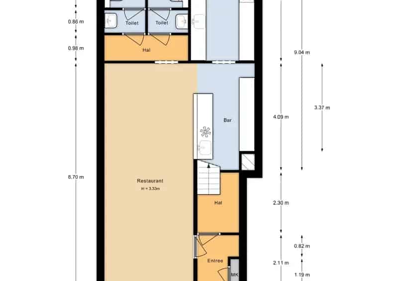 Horecaruimte Woerden te Koop Havenstraat Restaurant Appartement
