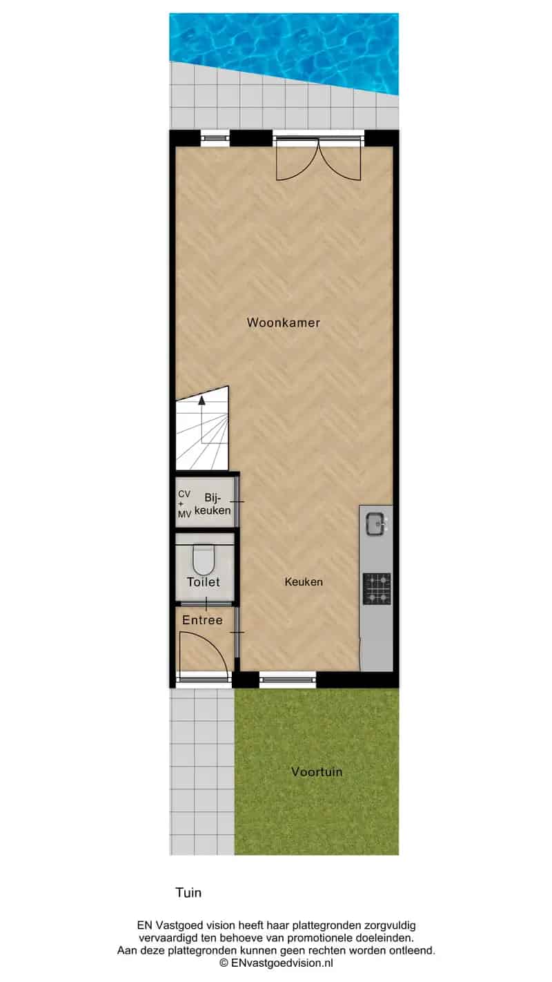 3-onder-1-kapwoning Krommenie 74m2 2 slaapkamers