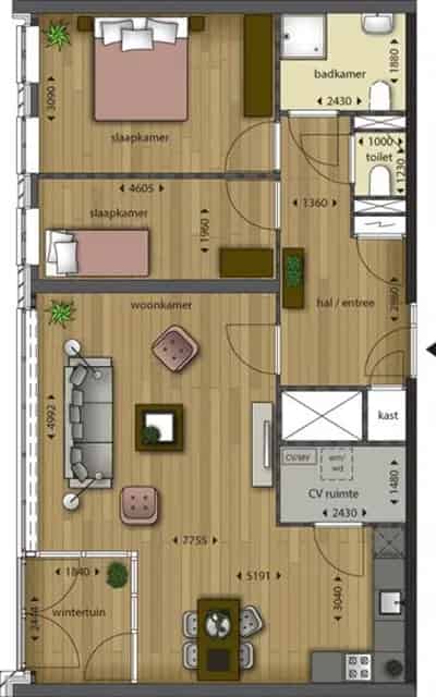 Portiekflat 3 kamers te huur Roermond Centrum 92m2