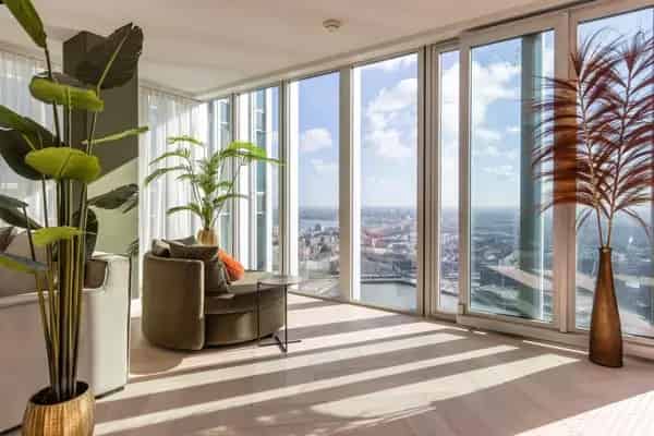 Appartement Wilhelminakade Rotterdam: Luxe Uitzicht 39e Etage