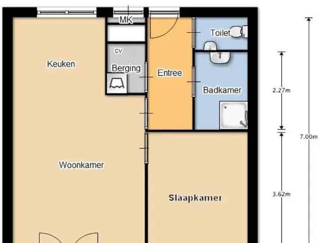 Gemeubileerd 2-Kamerappartement Aalsmeer Centrum